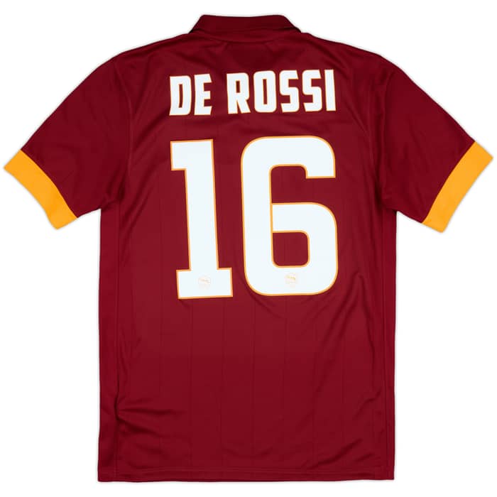 2014-15 Roma Home Shirt De Rossi #16 - 9/10 - (S)