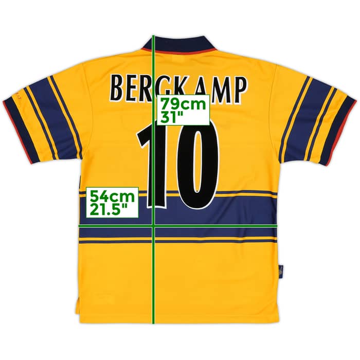 1997-99 Arsenal Away Shirt Bergkamp #10 - 9/10 - (M)