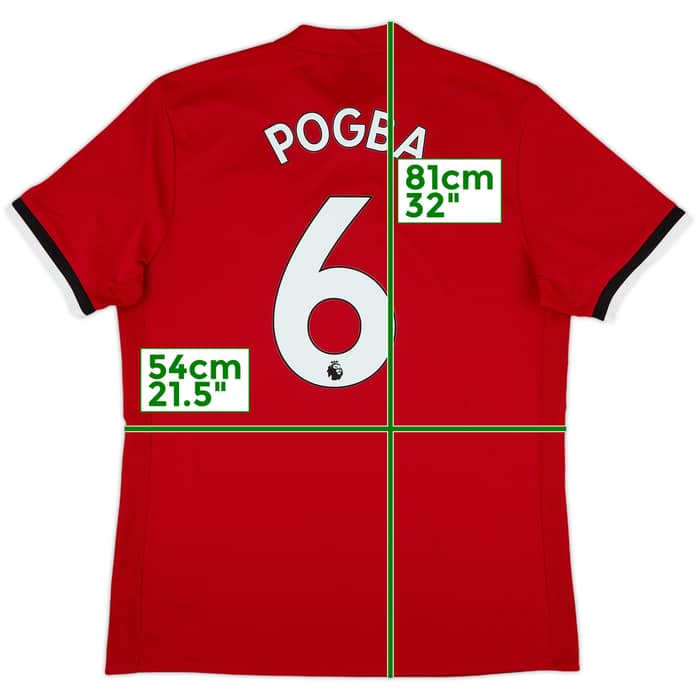 2017-18 Manchester United Home Shirt Pogba #6 - 10/10 - (L)