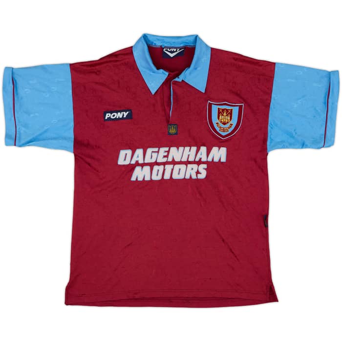 1995-97 West Ham Centenary Home Shirt Ferdinand #27 - 5/10 - (M)