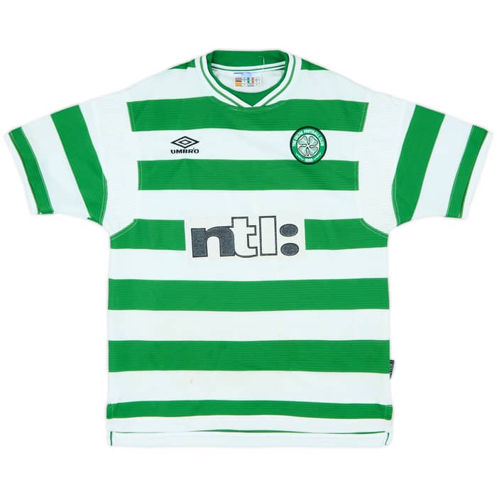1999-01 Celtic Home Shirt Larsson #7 - 7/10 - (M)
