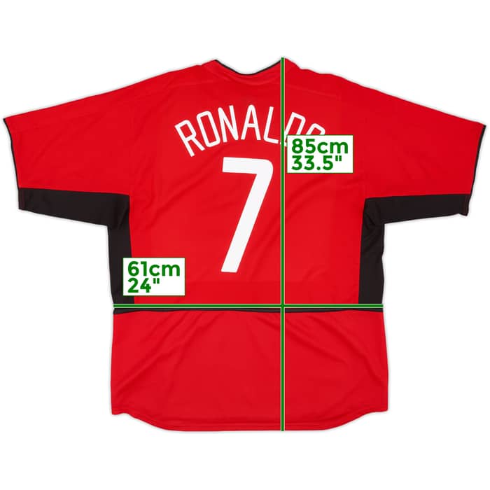 2002-04 Manchester United Home Shirt Ronaldo #7 - 6/10 - (XL)