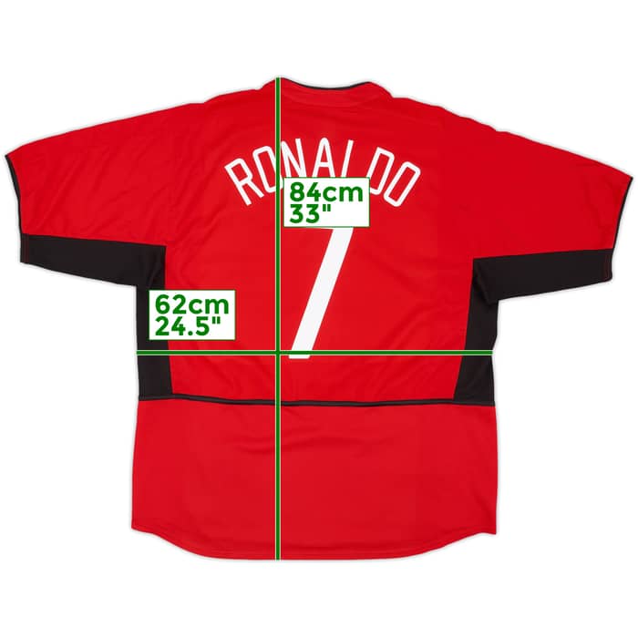 2002-04 Manchester United Home Shirt Ronaldo #7 - 6/10 - (L)