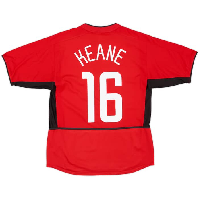 2002-04 Manchester United Home Shirt Keane #16 - 6/10 - (L)