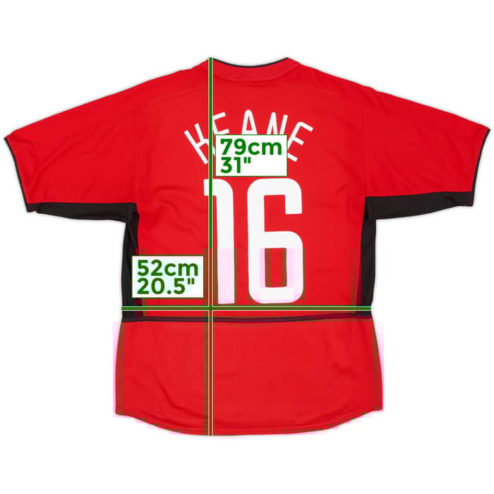 2002-04 Manchester United Home Shirt Keane #16 - 6/10 - (L)