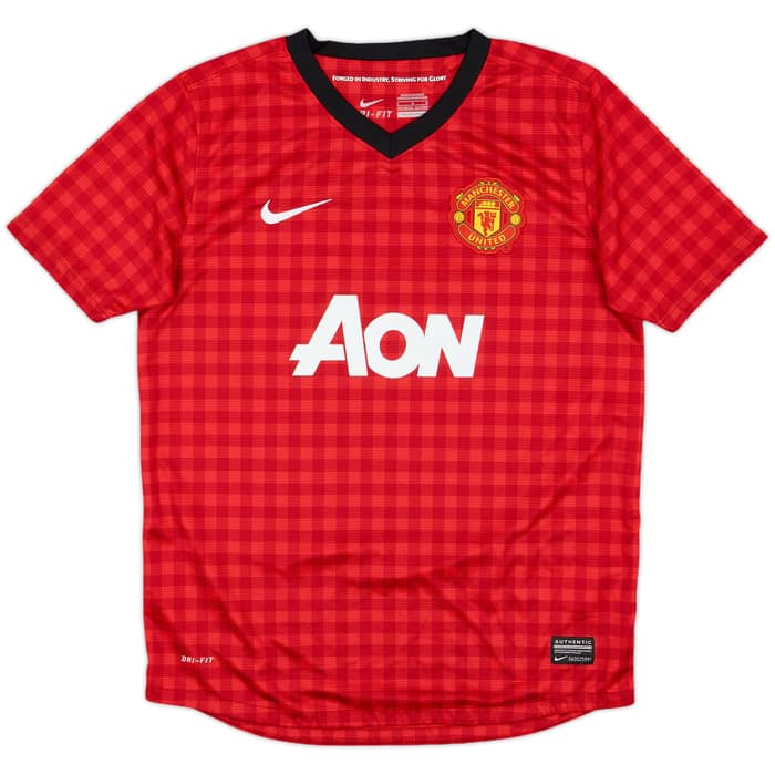 2012-13 Manchester United Home Shirt Vidic #15 - 8/10 - (L.Boys)