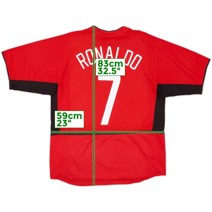 2002-04 Manchester United Home Shirt Ronaldo #7 - 6/10 - (L)