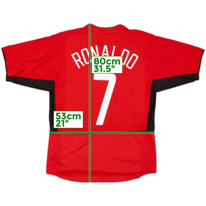 2002-04 Manchester United Home Shirt Ronaldo #7 - 6/10 - (L)