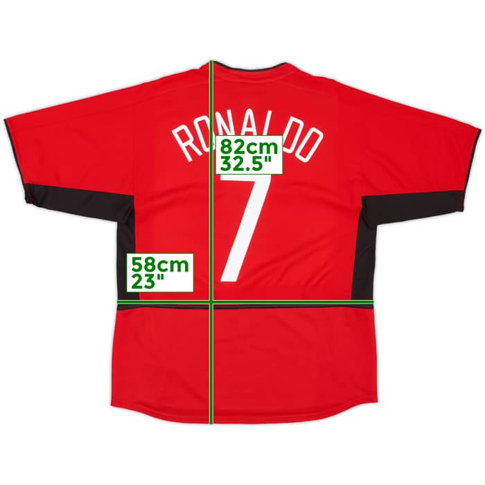 2002-04 Manchester United Home Shirt Ronaldo #7 - 7/10 - (L)