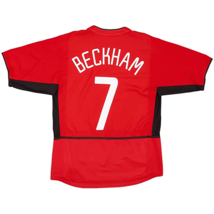 2002-04 Manchester United Home Shirt Beckham #7 - 5/10 - (L)