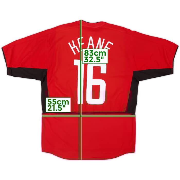 2002-04 Manchester United Home Shirt Keane #16 - 5/10 - (L)