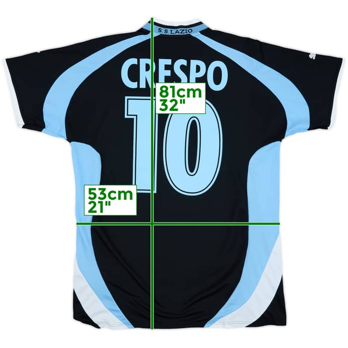 1999-00 Lazio Away Shirt Crespo #10 - 7/10 - (L)