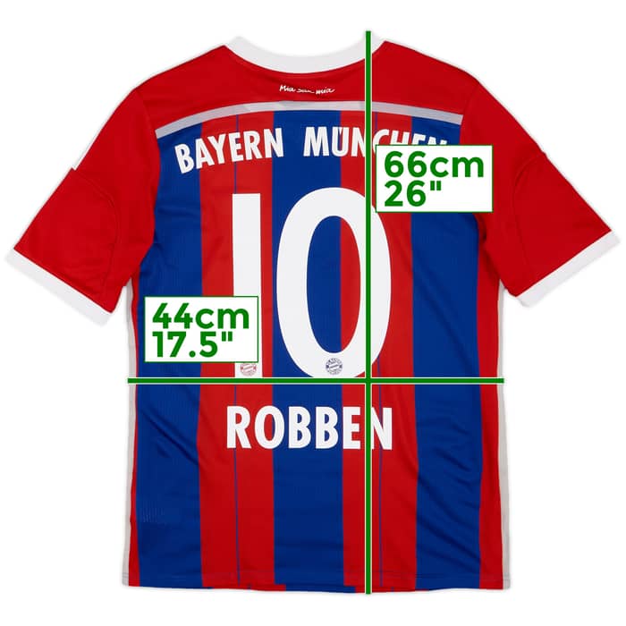 2014-15 Bayern Munich Home Shirt Robben #10 - 8/10 - (XL.Boys)