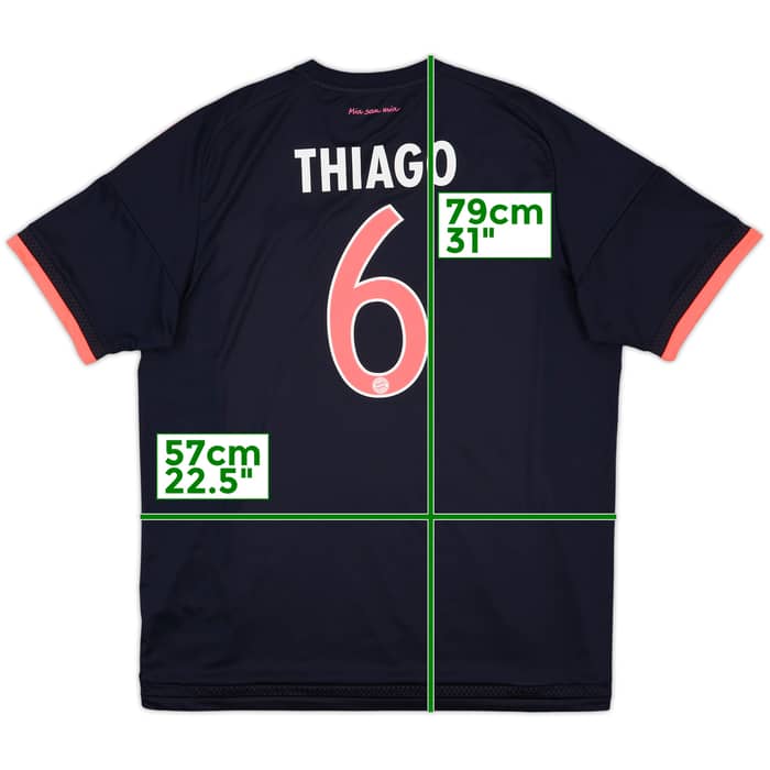 2015-16 Bayern Munich Third Shirt Thiago #6 - 9/10 - (XL)