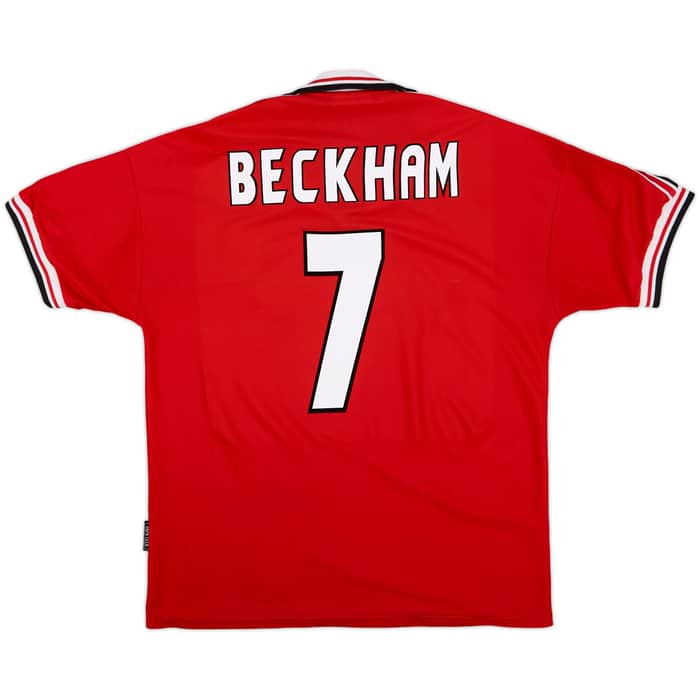 1998-00 Manchester United Home Shirt Beckham #7 - 9/10 - (L)