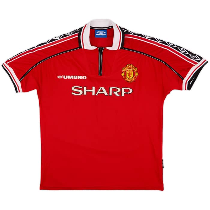 1998-00 Manchester United Home Shirt Beckham #7 - 9/10 - (L)