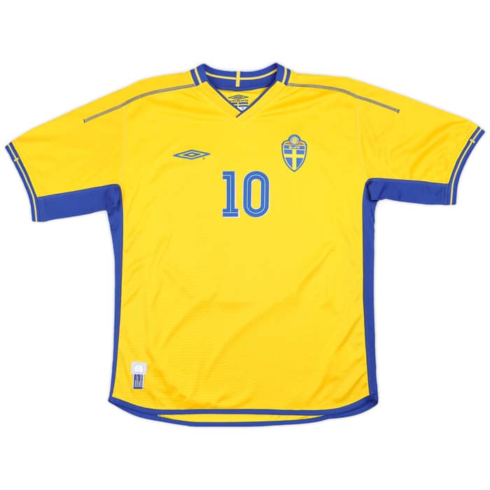 2003-04 Sweden Home Shirt Ibrahimovic #10 - 9/10 - (L)
