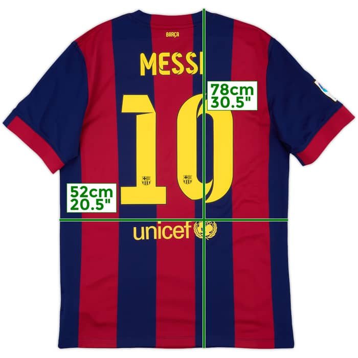 2014-15 Barcelona Home Shirt Messi #10 - 9/10 - (L)