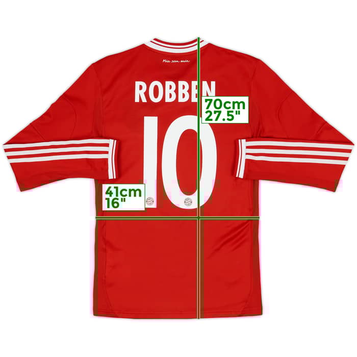2013-14 Bayern Munich Player Issue L/S Shirt Robben #10 - 7/10 - (S)