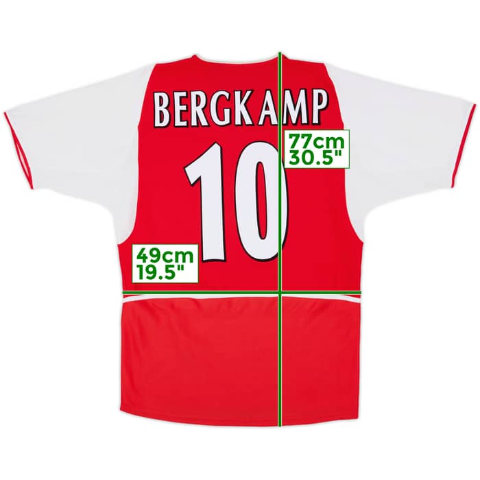 2002-04 Arsenal Home Shirt Bergkamp #10 - 8/10 - (L)