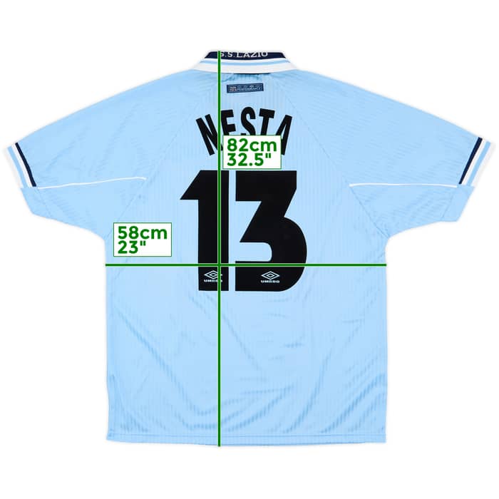 1997-98 Lazio Home Shirt Nesta #13 - 8/10 - (L)