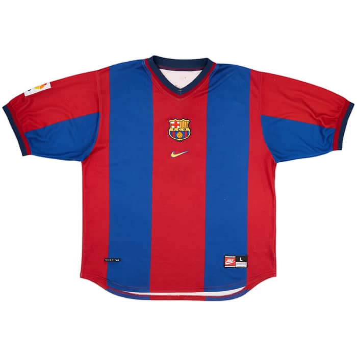 1998-00 Barcelona Home Shirt Rivaldo #11 - 8/10 - (L)