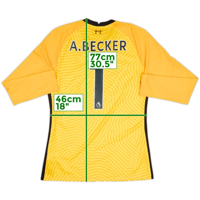 2020-21 Liverpool GK Shirt A.Becker #1 - 9/10 - (L)