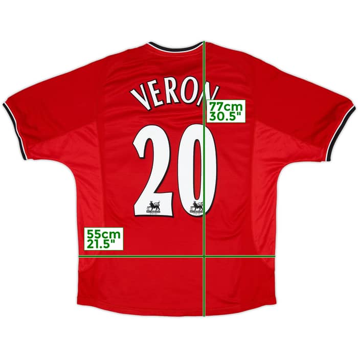 2000-02 Manchester United Home Shirt Veron #20 - 8/10 - (L)