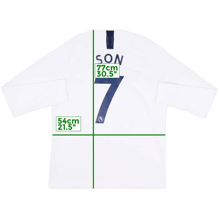 2019-20 Tottenham Home L/S Shirt Son #7 - 10/10 - (L)