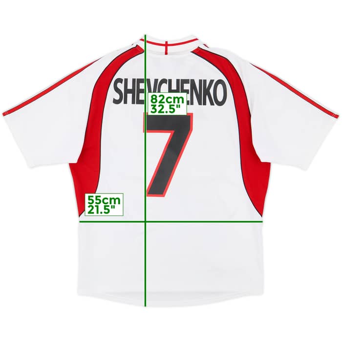 2000-02 AC Milan Away Shirt Shevchenko #7 - 7/10 - (XL)