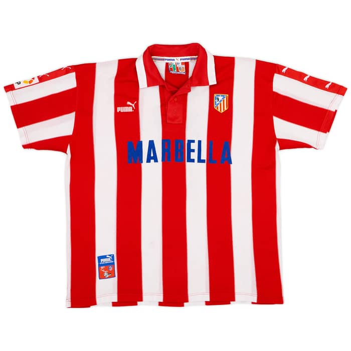 1997-98 Atletico Madrid Home Shirt Juninho #7 - 6/10 - (XL)