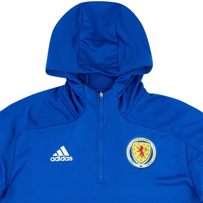 2020-21 Scotland Player Issue 1/4 Zip Training Hooded Top S