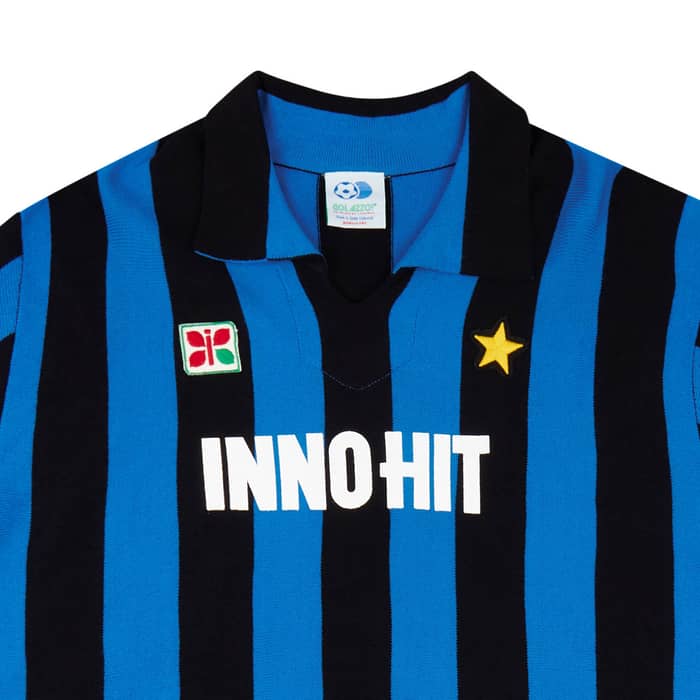 1981-82 Inter Milan Mecsport-Reissue Home L/S Shirt #2 (Bergomi) L