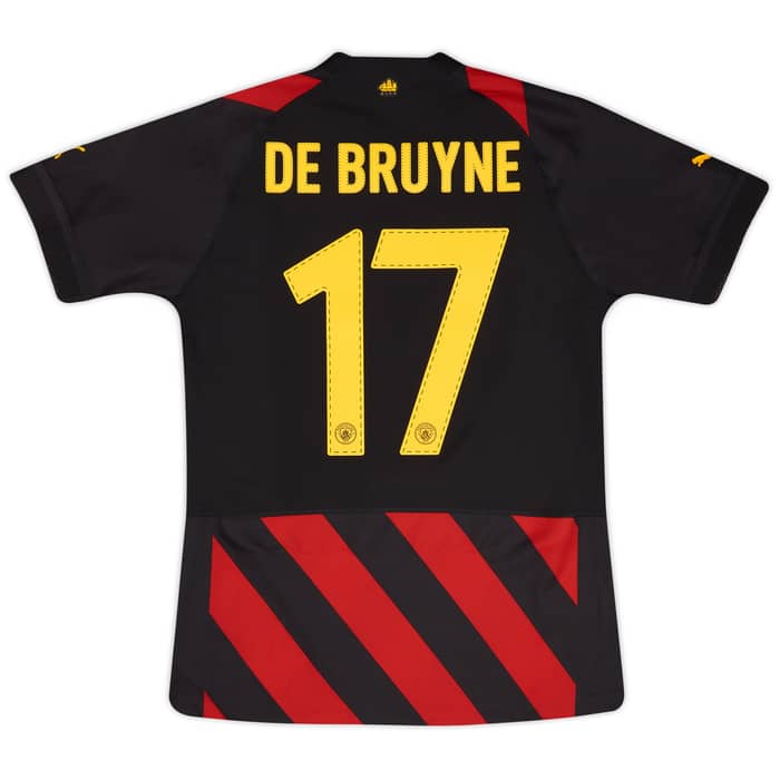 2022-23 Manchester City Player Issue Away European Shirt De Bruyne #17