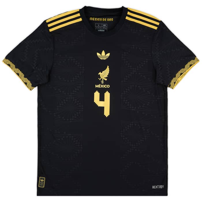 2025 Mexico Authentic Gold Cup Shirt E.Alvarez #4
