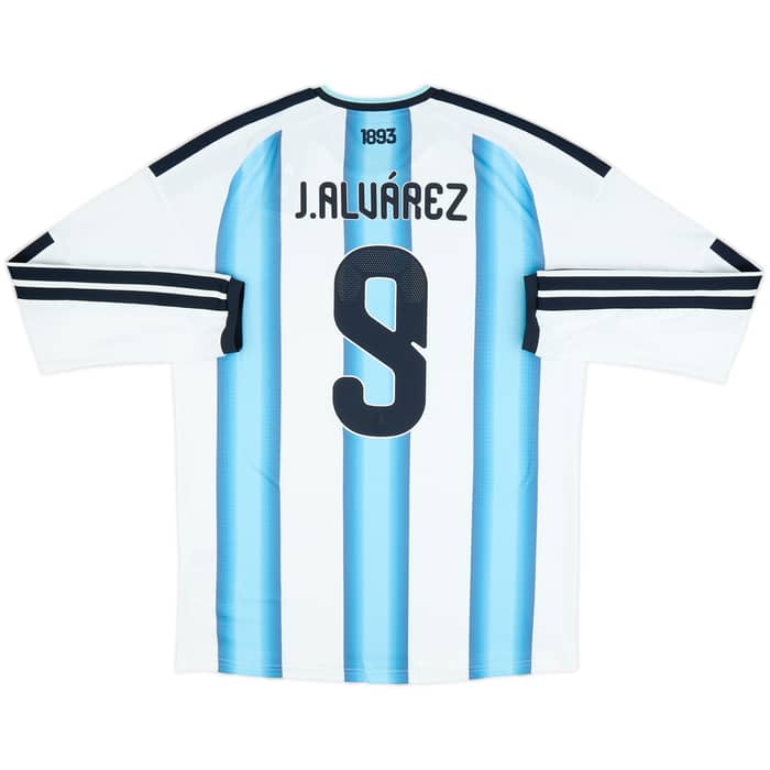 2026-27 Argentina Authentic Home L/S Shirt J.Alvarez #9