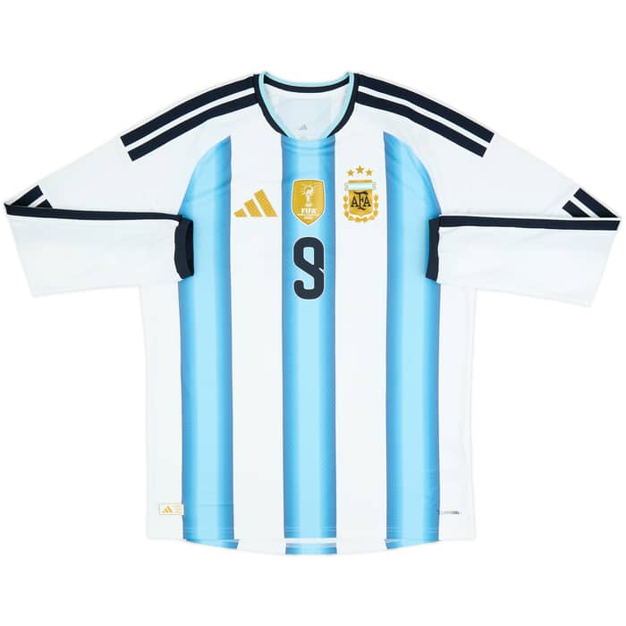 2026-27 Argentina Authentic Home L/S Shirt J.Alvarez #9