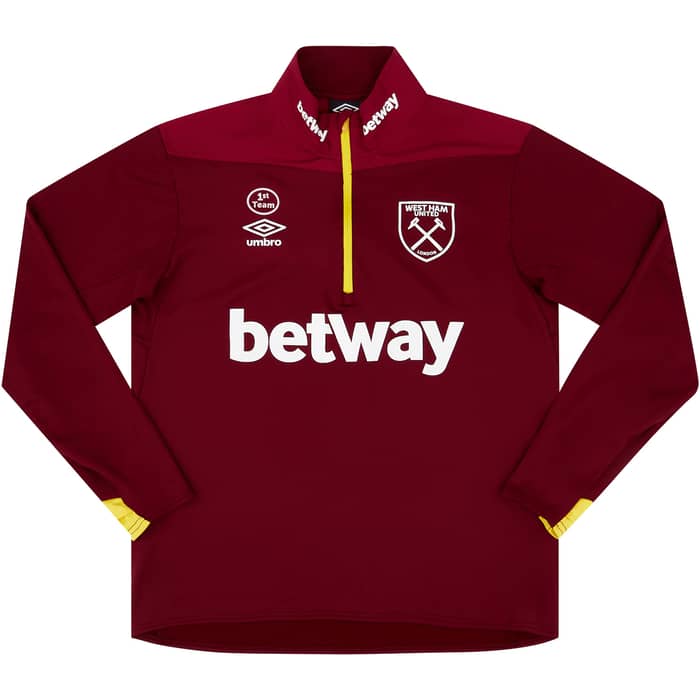2018-19 West Ham Player Issue 1/4 Zip Training Top #