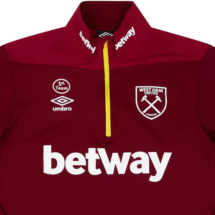 2018-19 West Ham Player Issue 1/4 Zip Training Top #