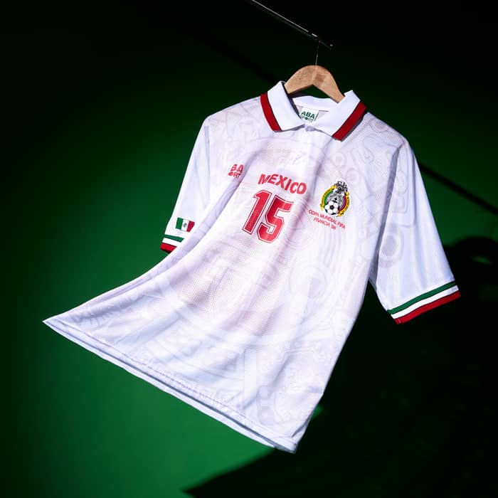 1998 Mexico ABA Sport Réédition Maillot Extérieur Hernandez #15
