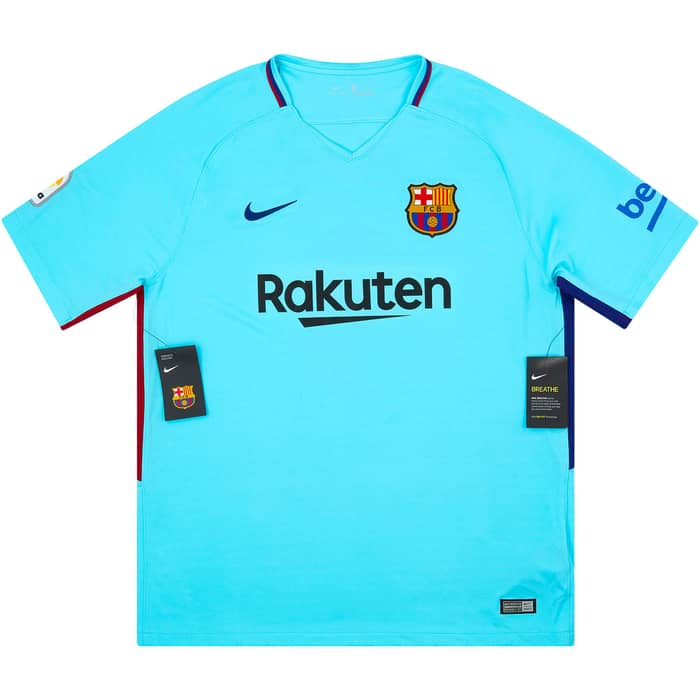 2017-18 Barcelona Away Shirt Suárez #9 