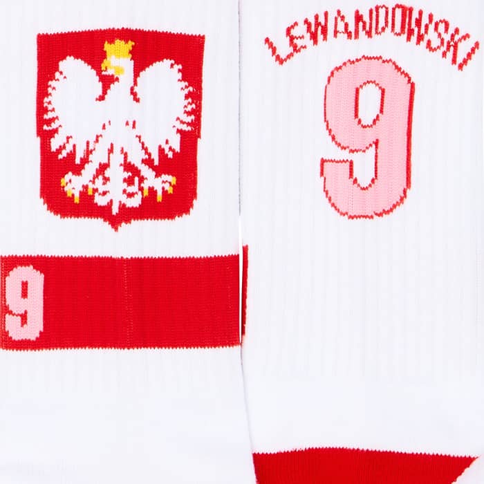 2012-13 Poland Lewandowski #9 Home Crew Socks
