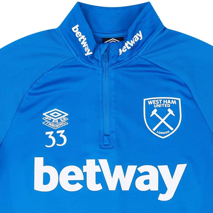 2021-22 West Ham Player Issue 1/4 Zip Training Top #