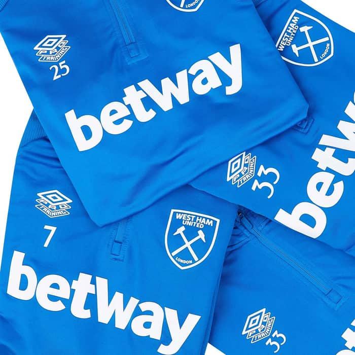 2021-22 West Ham Player Issue 1/4 Zip Training Top #