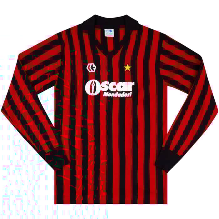 1984-85 AC Milan RollyGo-Reissue Home L/S Shirt #9 (Hateley) L