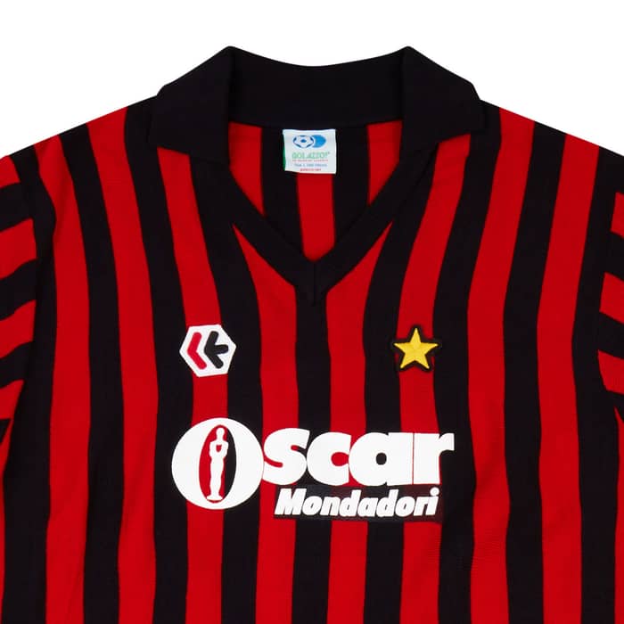 1984-85 AC Milan RollyGo-Reissue Home L/S Shirt #9 (Hateley) L