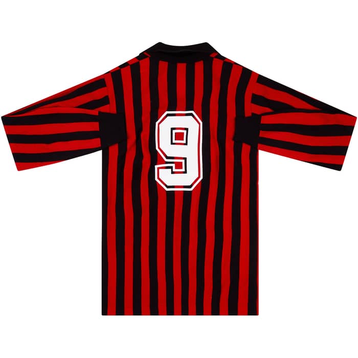 1984-85 AC Milan RollyGo-Reissue Home L/S Shirt #9 (Hateley) L