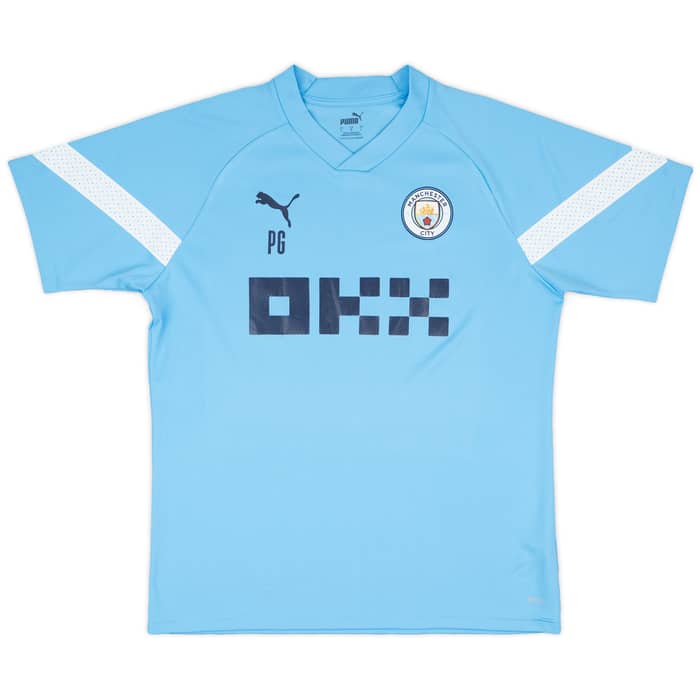 2022-23 Manchester City Staff Issue Training Shirt #PG (Guardiola) - 7/10 - (L)
