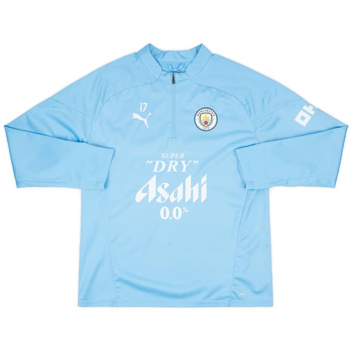 2023-24 Manchester City Player Issue 1/4 Zip Rain Top #17 (De Bruyne) - 7/10 - (L)