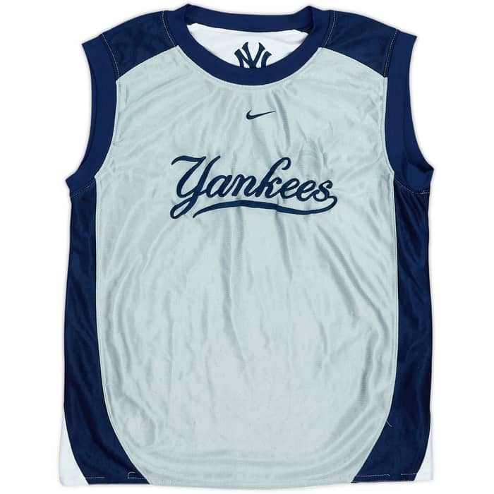 2000s New York Yankees Nike Reversible Training Jersey - 6/10 - (L.Boys)